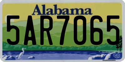 AL license plate 5AR7065