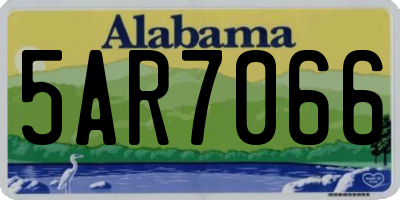 AL license plate 5AR7066