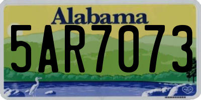 AL license plate 5AR7073