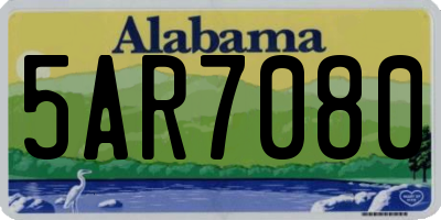 AL license plate 5AR7080