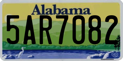 AL license plate 5AR7082