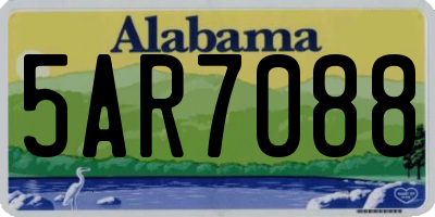 AL license plate 5AR7088