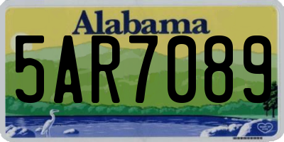 AL license plate 5AR7089