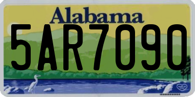 AL license plate 5AR7090