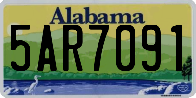 AL license plate 5AR7091