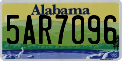 AL license plate 5AR7096