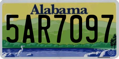 AL license plate 5AR7097