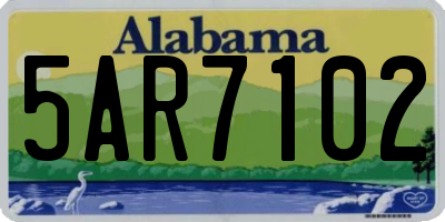 AL license plate 5AR7102