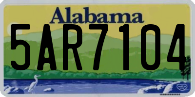AL license plate 5AR7104