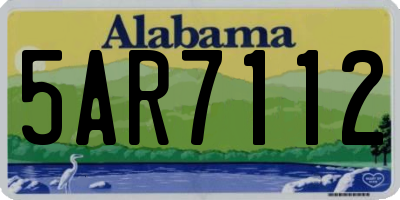 AL license plate 5AR7112