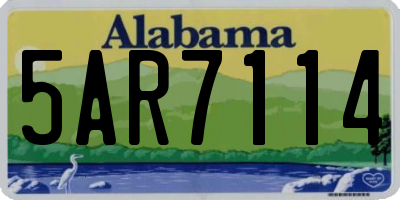 AL license plate 5AR7114