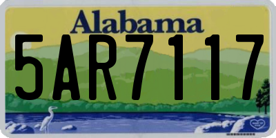 AL license plate 5AR7117
