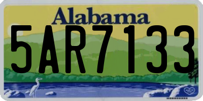 AL license plate 5AR7133