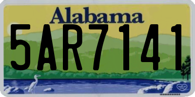 AL license plate 5AR7141