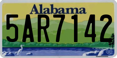 AL license plate 5AR7142