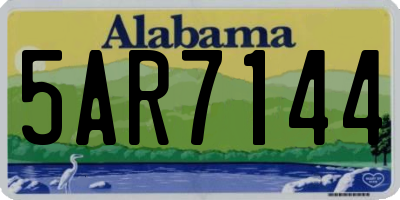 AL license plate 5AR7144