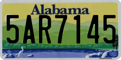 AL license plate 5AR7145
