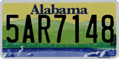 AL license plate 5AR7148