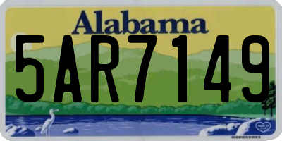 AL license plate 5AR7149