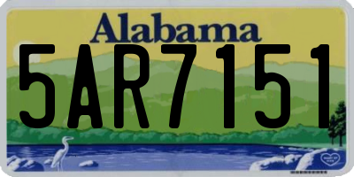 AL license plate 5AR7151