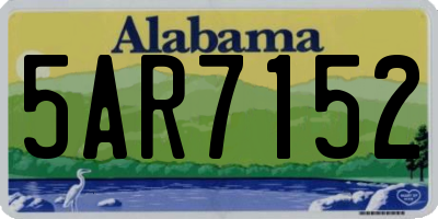 AL license plate 5AR7152