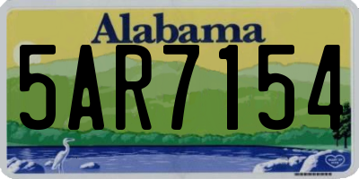 AL license plate 5AR7154