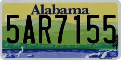 AL license plate 5AR7155