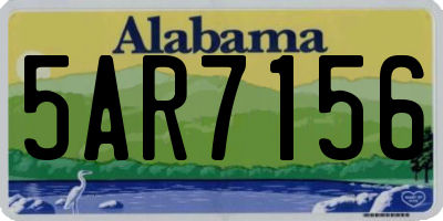 AL license plate 5AR7156
