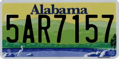 AL license plate 5AR7157