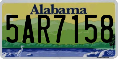 AL license plate 5AR7158