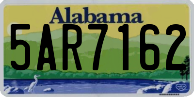 AL license plate 5AR7162