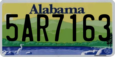 AL license plate 5AR7163