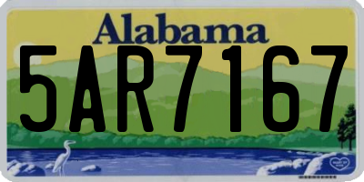AL license plate 5AR7167