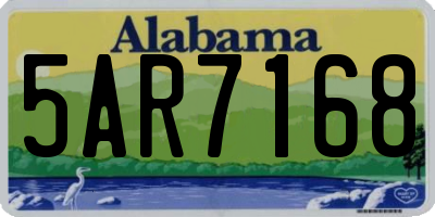 AL license plate 5AR7168