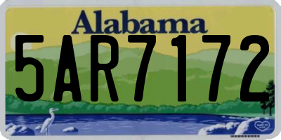 AL license plate 5AR7172