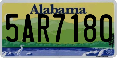 AL license plate 5AR7180