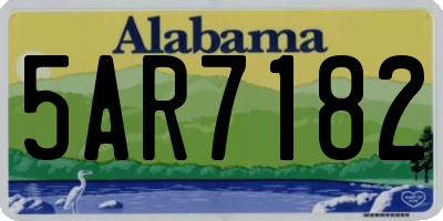 AL license plate 5AR7182