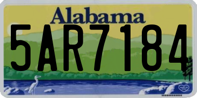 AL license plate 5AR7184