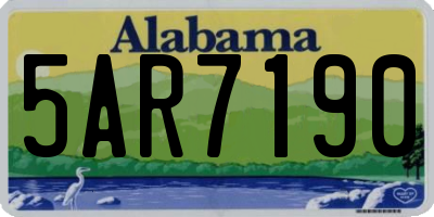 AL license plate 5AR7190