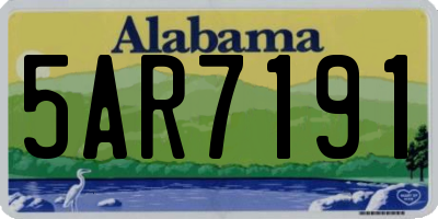 AL license plate 5AR7191