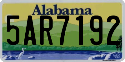 AL license plate 5AR7192
