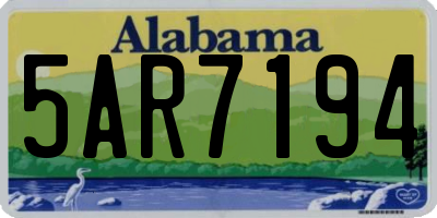 AL license plate 5AR7194
