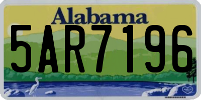 AL license plate 5AR7196
