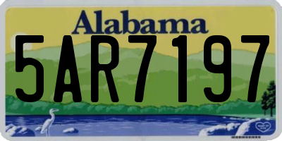 AL license plate 5AR7197