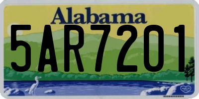 AL license plate 5AR7201