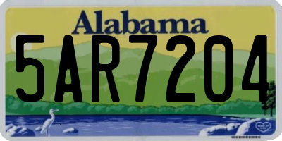 AL license plate 5AR7204