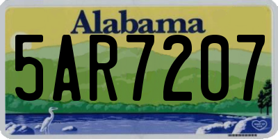 AL license plate 5AR7207