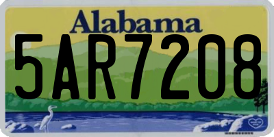 AL license plate 5AR7208