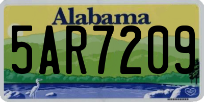 AL license plate 5AR7209