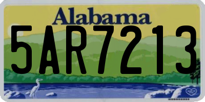 AL license plate 5AR7213